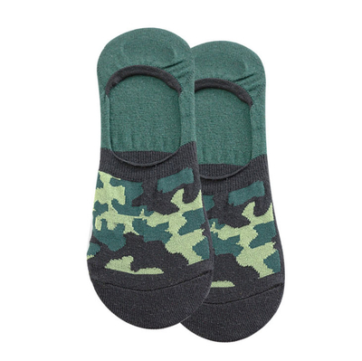 Custom Thin Camouflage Men Cotton Invisible Boat Socks