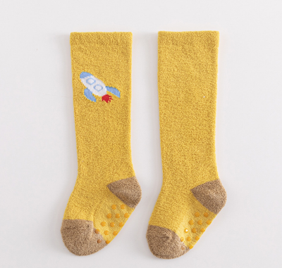 Custom Winter Toddler Knee High Fuzzy Socks with Gripper